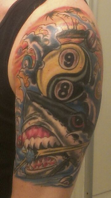 I Want Something Like This Pool Tattoo Shark Tattoos Tattoos