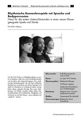 Rhythmisches kennenlernen