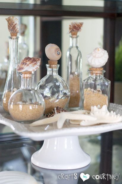 Easy To Make Decorative Seashell Bottles Beach Inspired Decor Diy Beach Decor Seashell Crafts