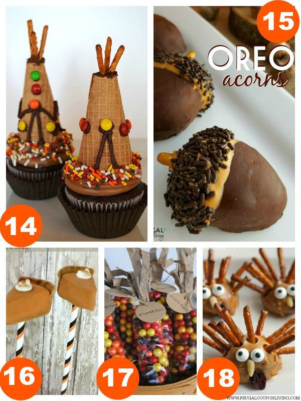 Superior Food Craft Ideas For Kids Part - 12: Teepee Cupcakes, OREO Acorns, Pumpkin Pie Cake Pops, Indian Corn Thanksgiving Favors, · Thanksgiving FavorsThanksgiving Kids CraftsThanksgiving ...