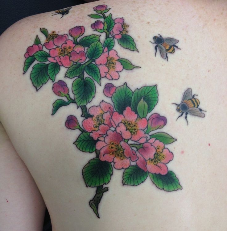 30 Apple Blossom Tattoo Designs Apple blossom tattoos