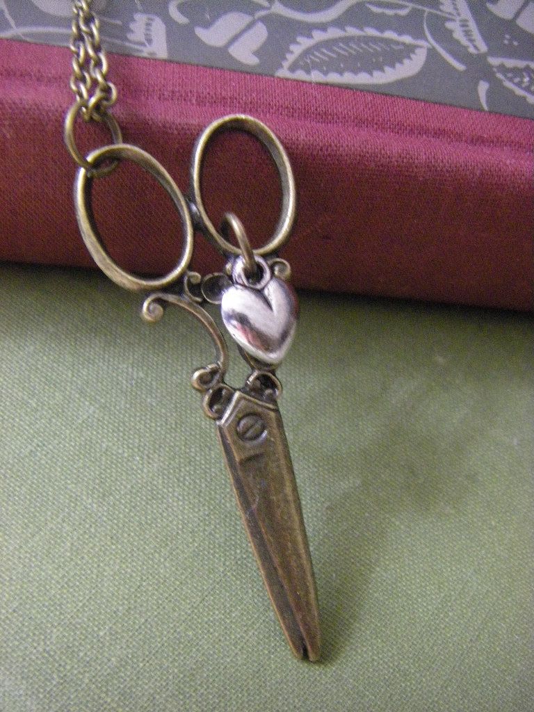 Scissors Charm Hair Stylist Vintage Charm Crafts Pendant Beauty Sewing