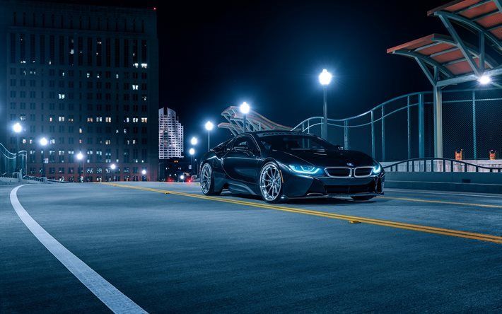Herunterladen Hintergrundbild Bmw I8 Nacht Schwarz I8 Aristo