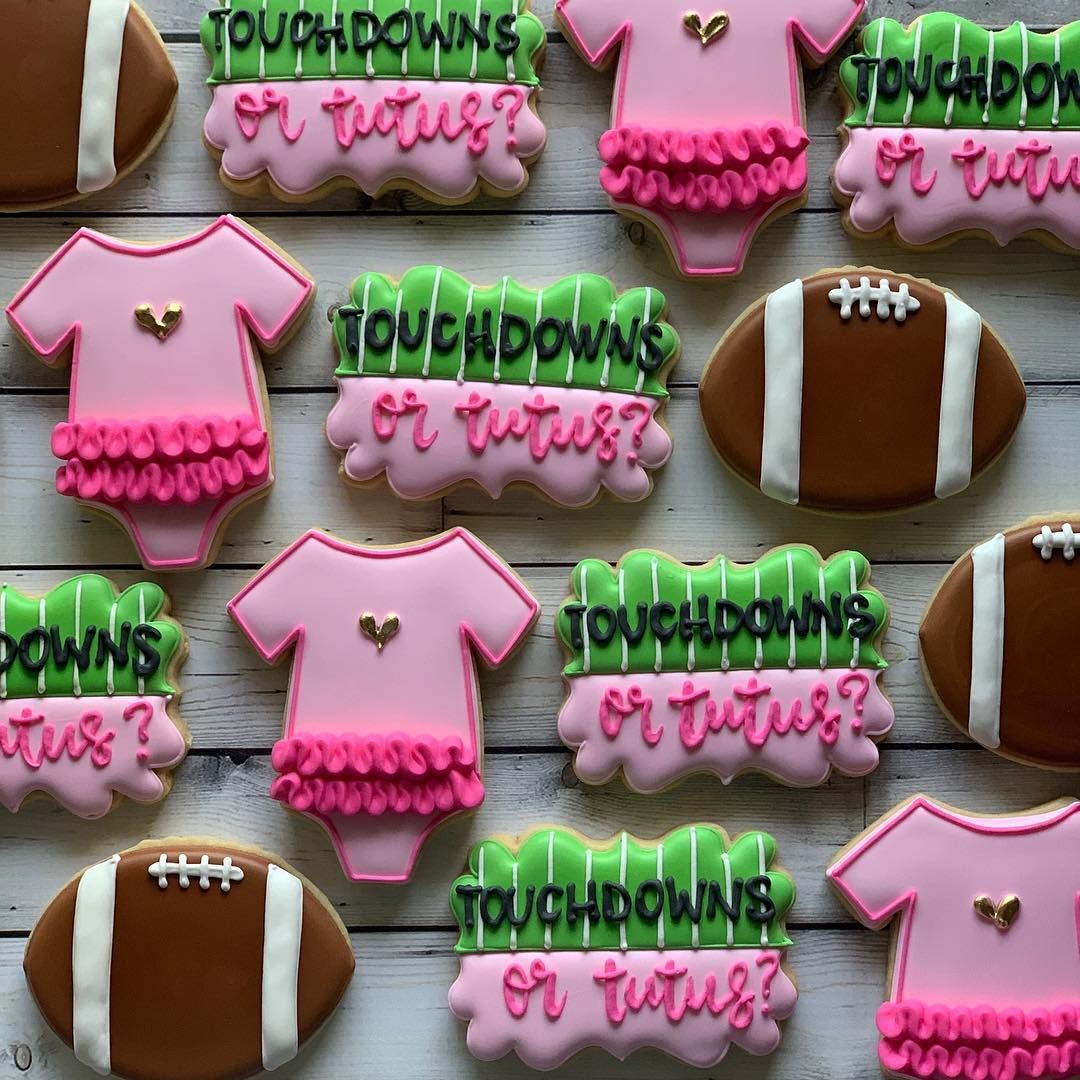 Touchdowns Or Tutus Gender Reveal Party Banner Tutus Gender Reveal Gender Reveal Party Gender Reveal Decorations