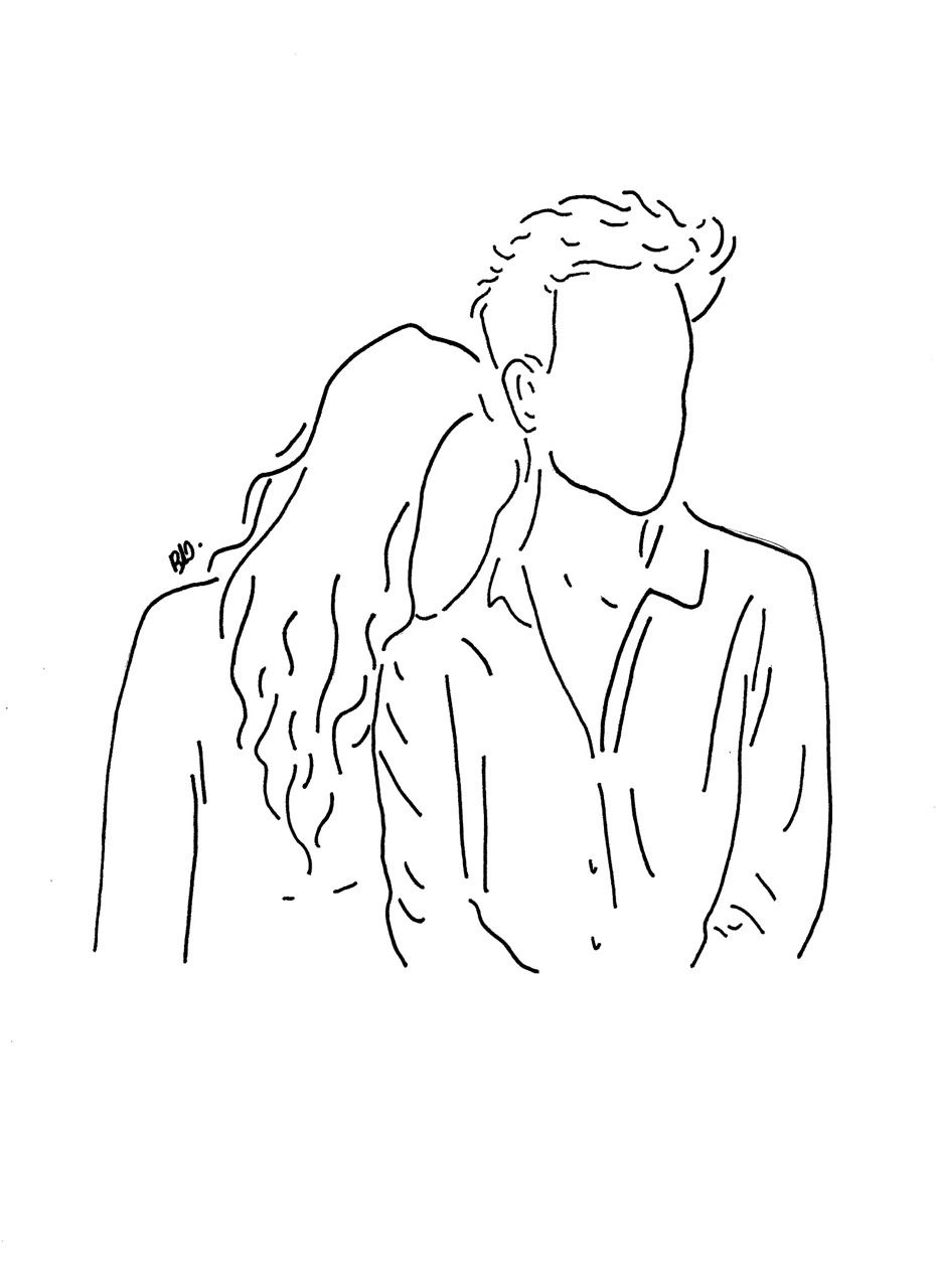 poeticamenteflor: “for more: poeticamenteflor on instagram. // for line ... Simple Person Outline