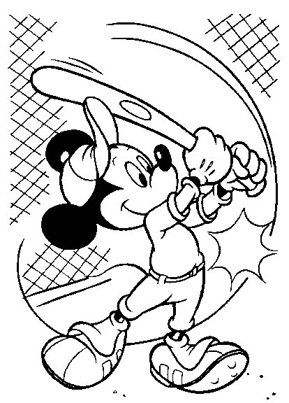 mickey mouse baseball coloring pages gif 414 576 disney s mickey