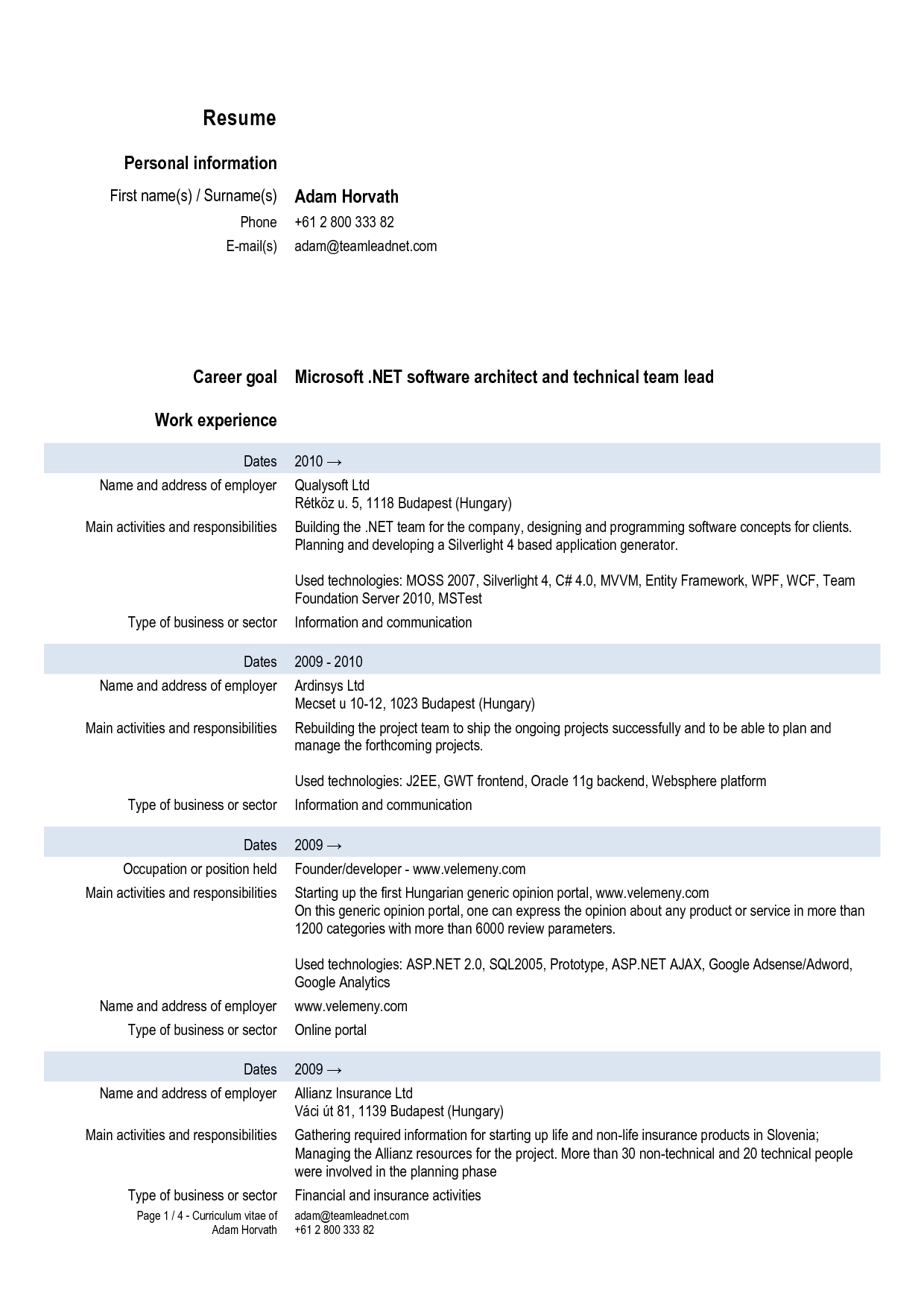 resume examples language skills