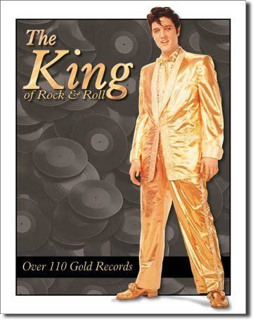 ELVIS PRESLEY The King Of Rock /& Roll Canvas Wall Art A3