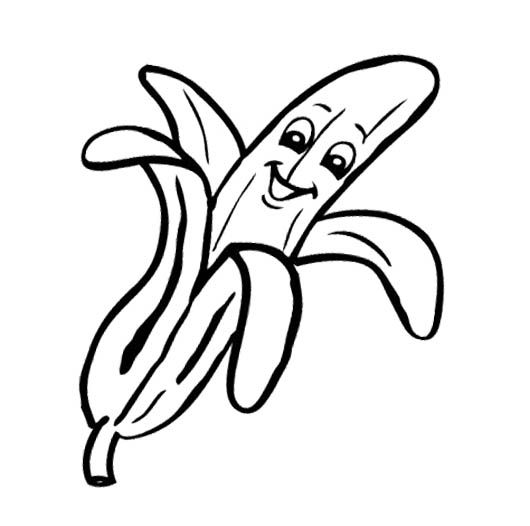Banana Fruit Fresh And Deliciously Sweet Coloring Page For Kids