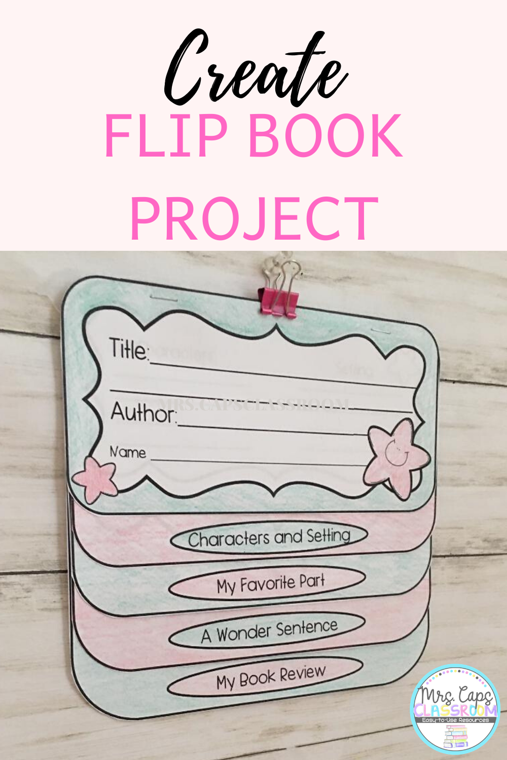 flip book book report rubric