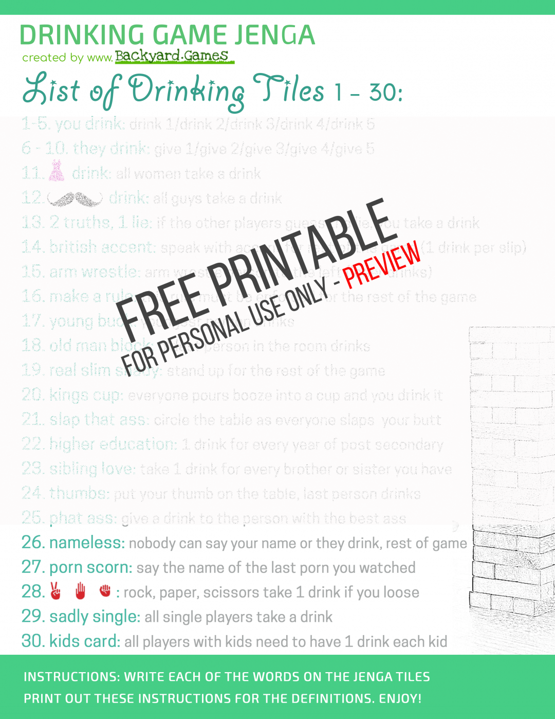 clever drunk jenga rules clever drunk jenga rules