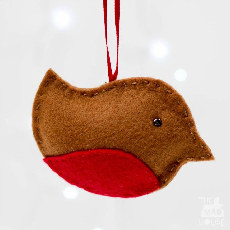 felt robin christmas ornament christmas ornament robins and felting felt robin christmas ornament