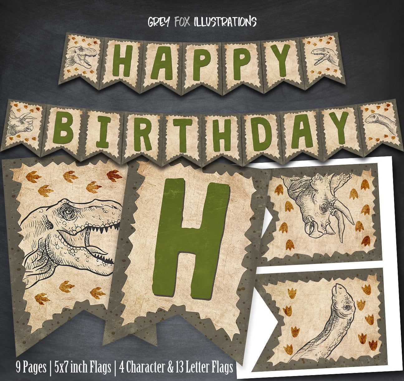 Download Dinosaur Banner, Dinosaur Birthday Banner, Dinosaur Banner ...
