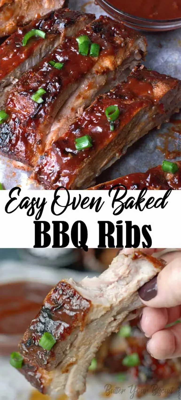 This baked ribs recipe is truly the only recipe you will ever need. Fall off the bone pork ribs that are full of flavor, and always a huge crowd pleaser! #ribs #ovenribs Easy Oven Baked Ribs, Baked Ribs Recipe, Baked Pork Ribs, Bbq Pork Ribs, Oven Ribs, Recipe For Pork Ribs, Best Ribs In Oven, Barbecued Ribs, Meat Recipes
