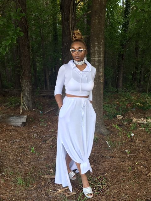 white two piece set bachelorette