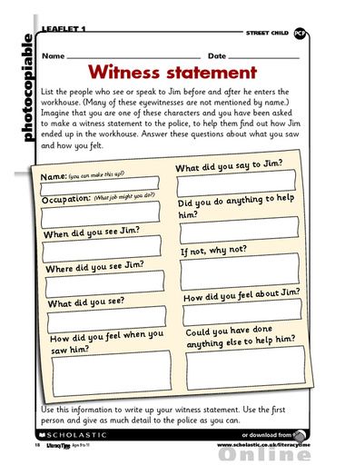 street child School Pinterest Street children, Child and Literacy - sample witness statement street child School Pinterest Street children, Child and Literacy - sample witness statement