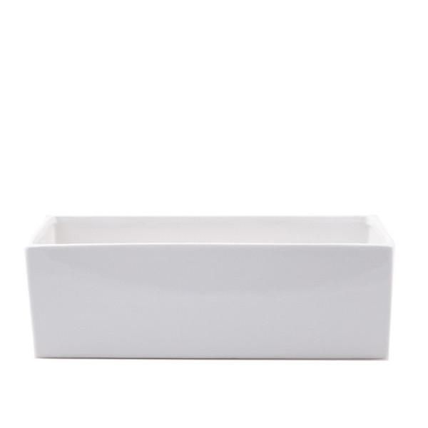 Ceramic Ledge Planter White Planters And Gardens Ceramic Ledge Planter White