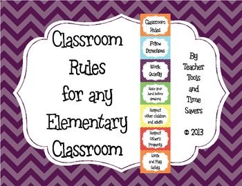 classroom rules elementary