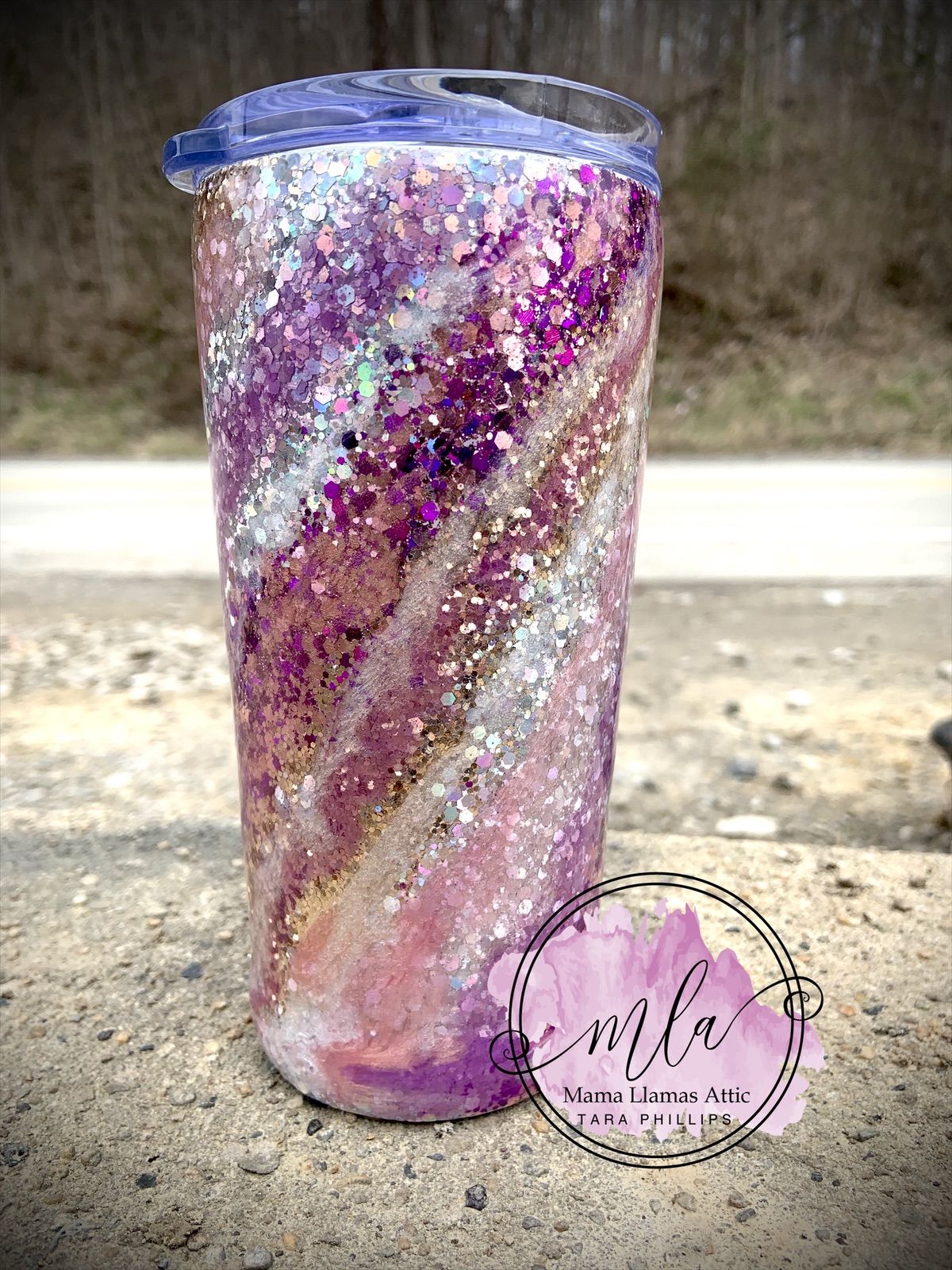 16oz Milky Way Tumbler Purple And Pink In 2020 Glitter Tumbler Cups Tumbler Cups Diy