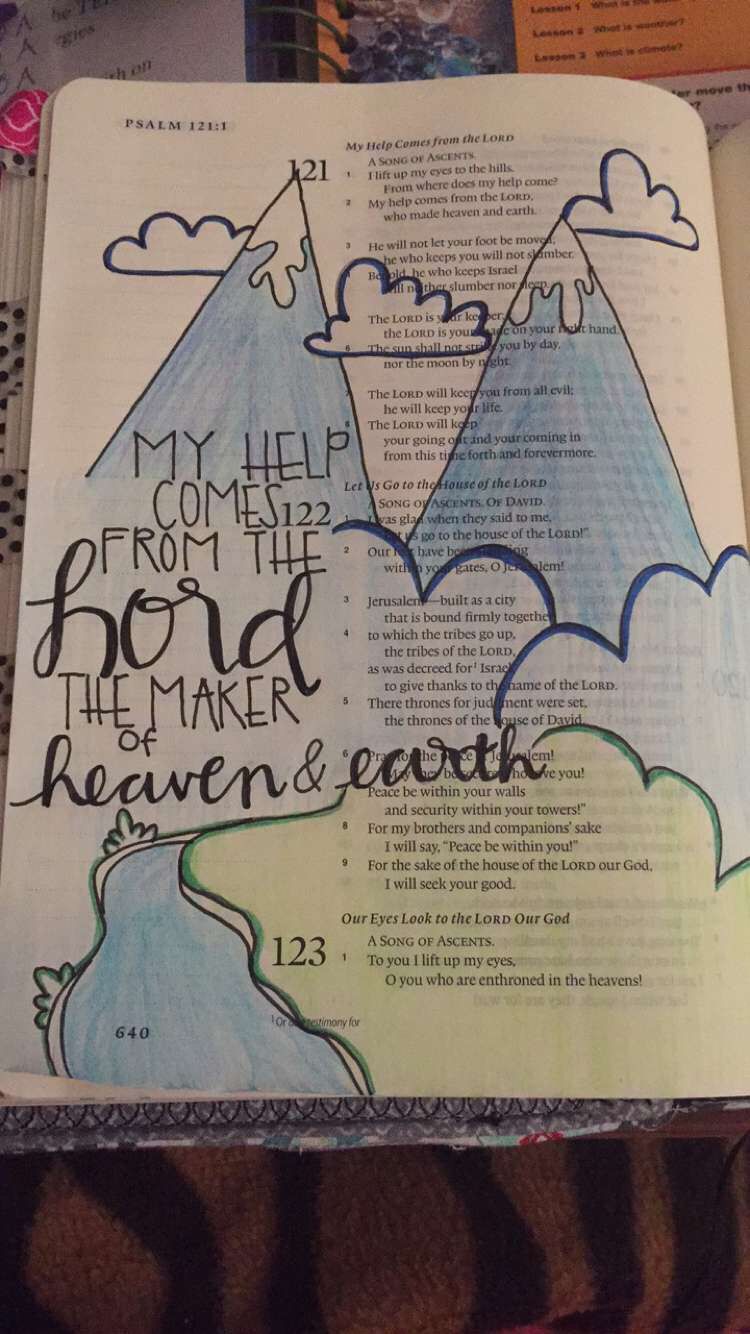 Bible Journaling Psalm 121 1 Bible Journaling Psalm 121 1