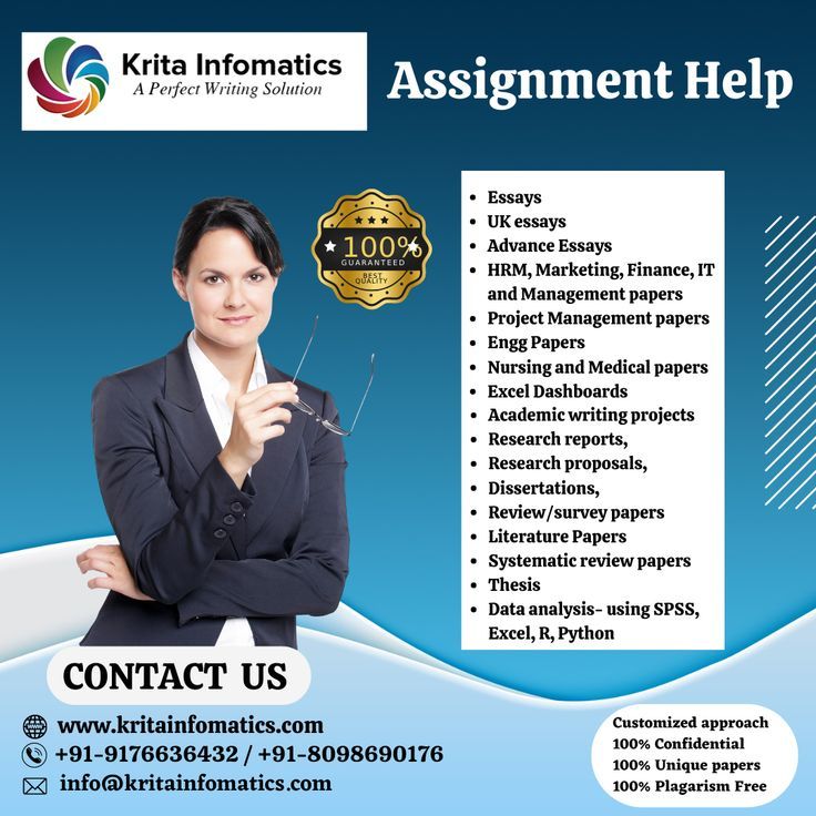 😍😍Offer : 🔸10% Discount on all bookings😍😍 We are full time research writers dealing with assignments📝, so we are providing assignments📒 which are completed by our highly qualified and proficient academic tutors with 💯Quality 💯Affordable 💯Private 💯Plagiarism-free with turnitin report Contact us through 📞WhatsApp :+91-9176636432 / +91-8098690176 📧Email: Info@kritainfomatics.com. 🌏website: https://kritainfomatics.com/ 👉Telegram channel : https://t.me/Krita_Infomatics Essay Writing Service Uk, Academic Writing Services, Reading Projects, Writing Project, Research Skills, Research Paper, Grant Writing, Independent Author, Studying Life