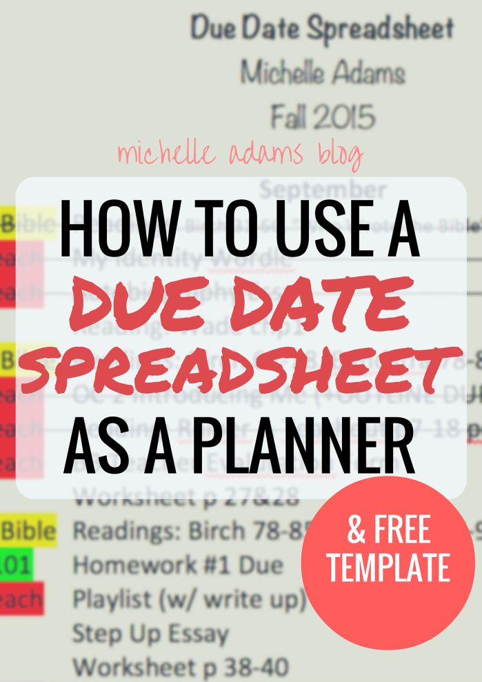 due date planner
