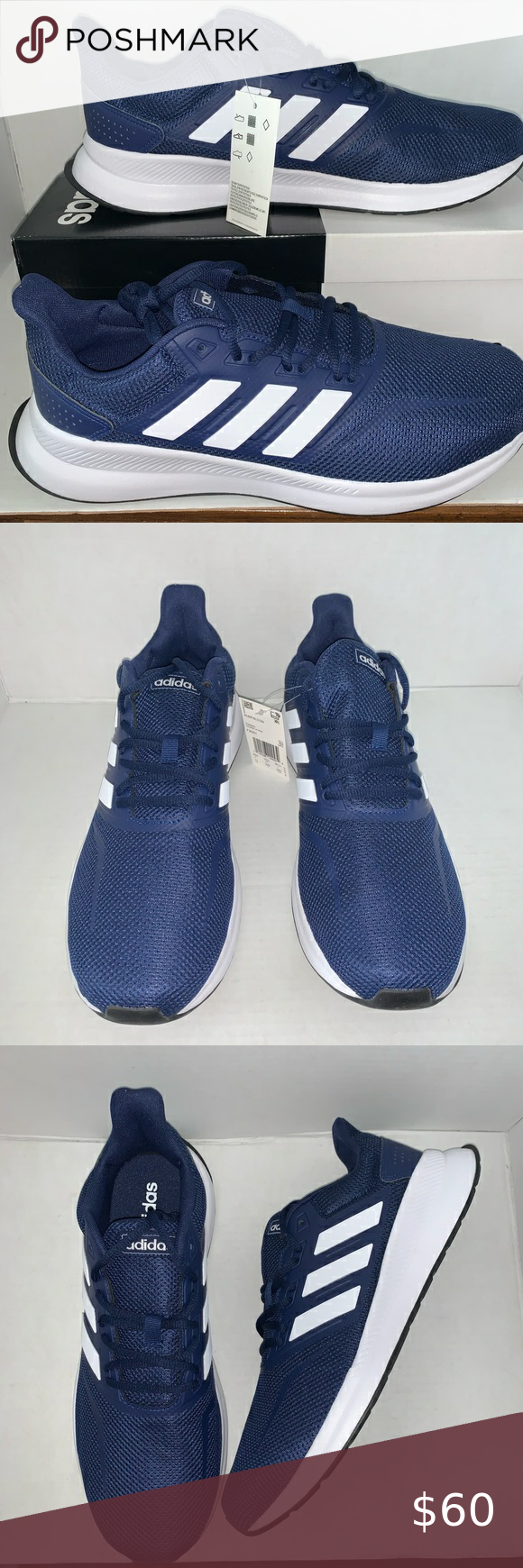 Adidas Men Runfalcon F36201 Running Shoes Size 11 Adidas Running Sneakers Sports Gymnastics Man Imported Rubber Sole Re Black Adidas Shoes Adidas Men Heel Caps