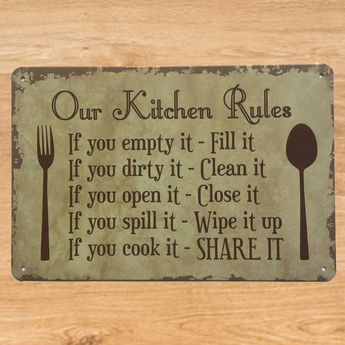 OUR KITCHEN RULES SIGN #kitchenrules OUR KITCHEN RULES SIGN #kitchenrules