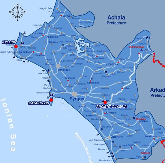 Olympia Map Olympia Greece Katakolon Greece Greek Cruise