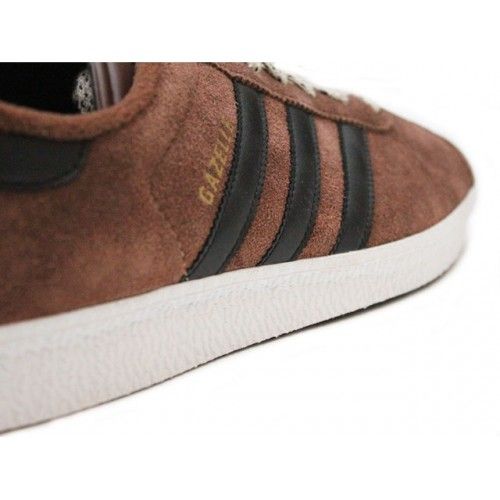 Adidas Gazelle Brown with Black Stripe. The classic Adidas Gazelle sneaker was originally released in 1968 and now re-launched as Adidas Gazelle II. Ma… | Vetements