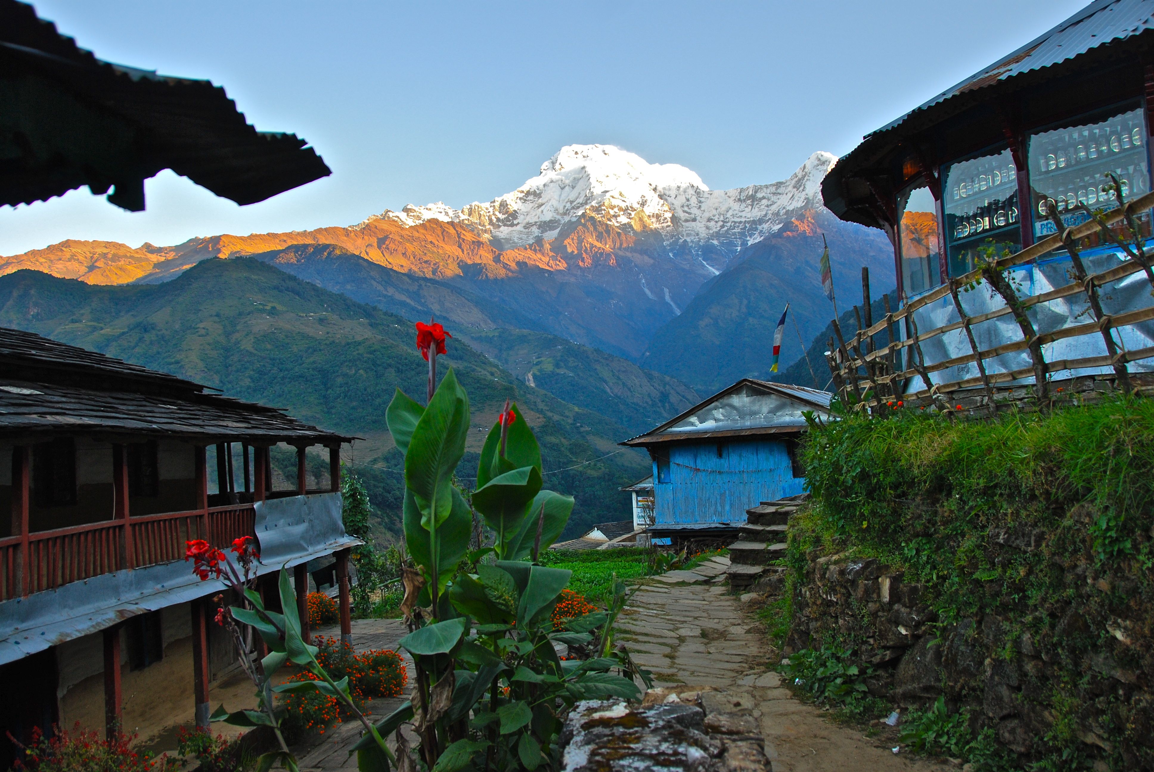 Annapurna South 7219m. from Landruk village, Nepal. | Annapurna, Natural landmarks, Nepal