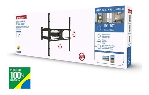 Suporte Brasforma Tv Led Tri-articulado 10 - 70 Sbrp1440 | Parcelamento sem juros Tvs, Tv Led, Bar Chart, Products, Hospitals, Organizers, Bar Graphs, Gadget, Tv