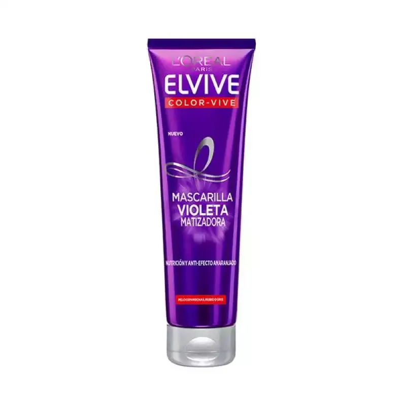 Masca Nuantatoare pentru Par Blond - L'Oreal Paris Elvive Color Vive Mascarilla Violeta Matizadora, 150 ml - Produs din sectiunea Produse Cosmetice, categoria Ingrijirea parului, subcategoria Masti la pretul de 25 Lei; Producator: L'Oreal Paris Grey Blonde Hair, Blonde Hair Looks, Purple Toner, Purple Shampoo And Conditioner, Peinados Pin Up, Make Up, Coloured Hair, Toners, Benefit Brow