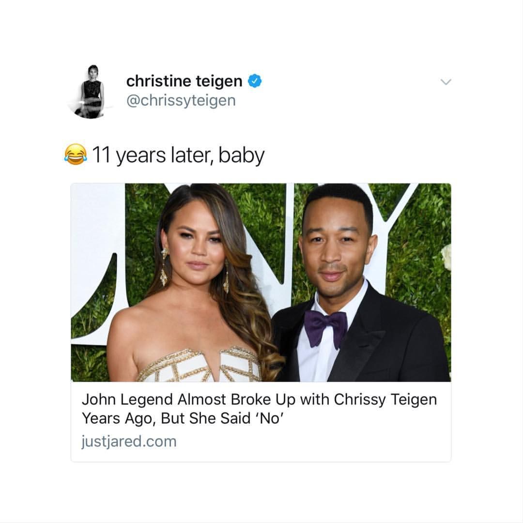 Just Look How Happy Chrissy Teigen And John Legend Are Celebrity Couples Famous Couples Chrissy Teigen John Legend