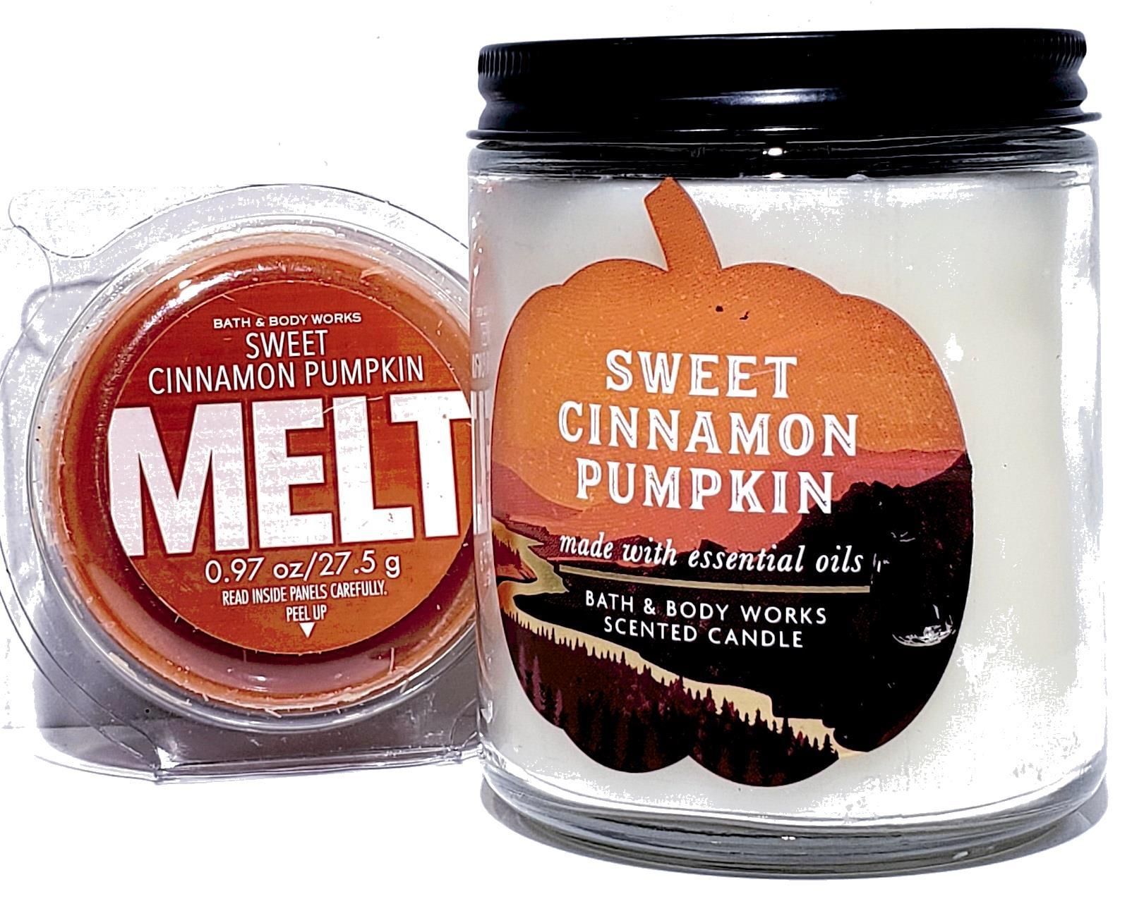 1 NEW BATH BODY WORKS SWEET CINNAMON PUMPKIN FRAGRANCE MELTS WAX TART CANDLE 1 NEW BATH BODY WORKS SWEET CINNAMON PUMPKIN FRAGRANCE MELTS WAX TART CANDLE