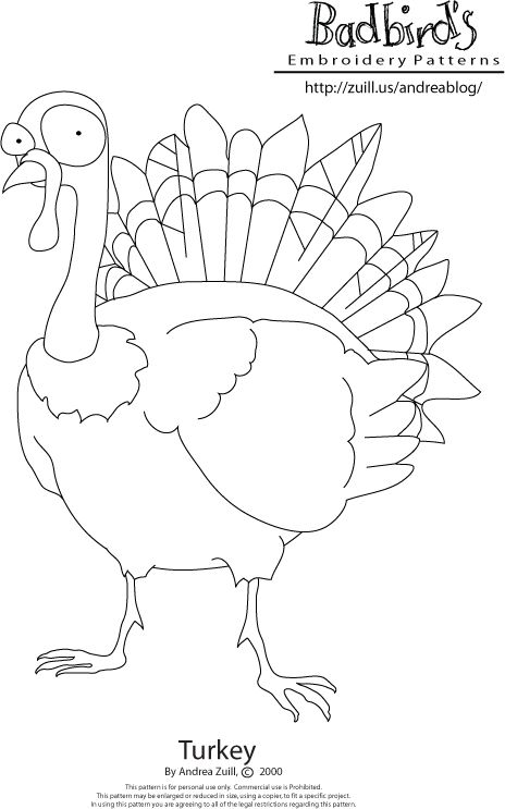 Download Turkey by Andrea Zuill | Embroidery patterns, Embroidery ...