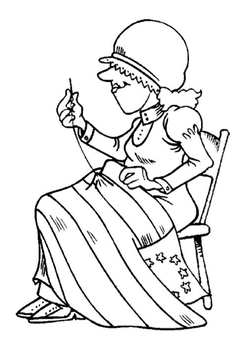 Download Betsy Ross Was Sewing The American Flag With Attractive ...