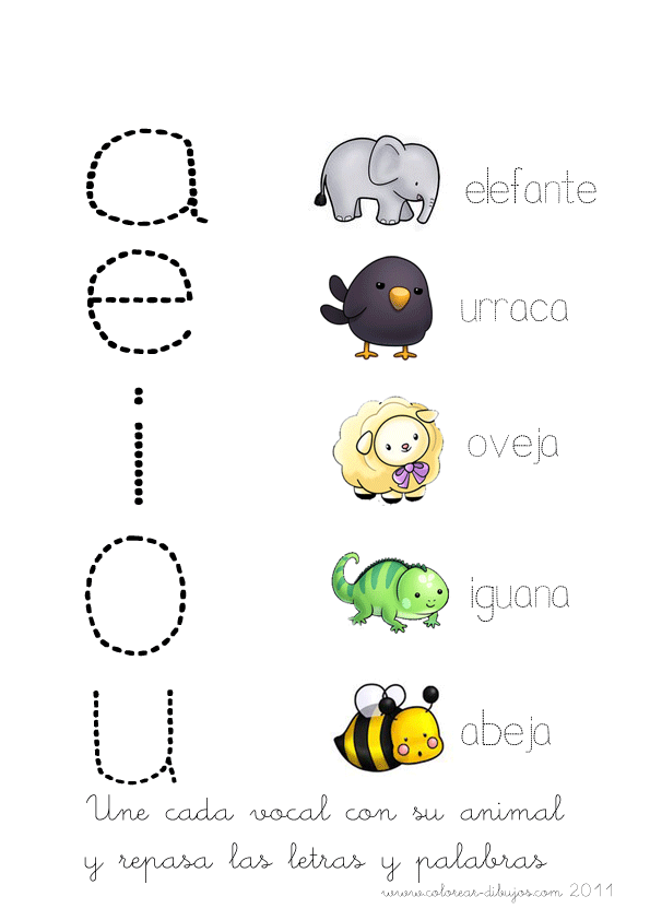 Ejercicios De Vocales Para Imprimir Dibujos Para Imprimir