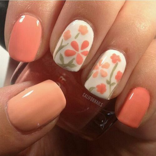 Flower Orange Nail Art Nail Arts 2014 Pinterest Orange Nail Flower Orange Nail Art - Flower Orange Nail Art Nail Arts 2014 Pinterest Orange Nail