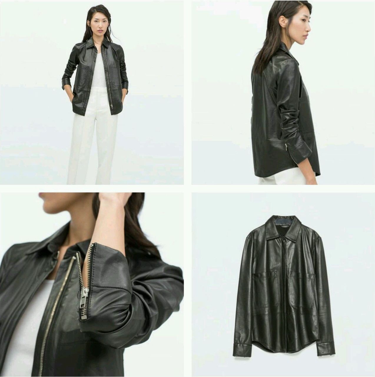 Zara Leather Biker Jacket Zara leather, Clothes for