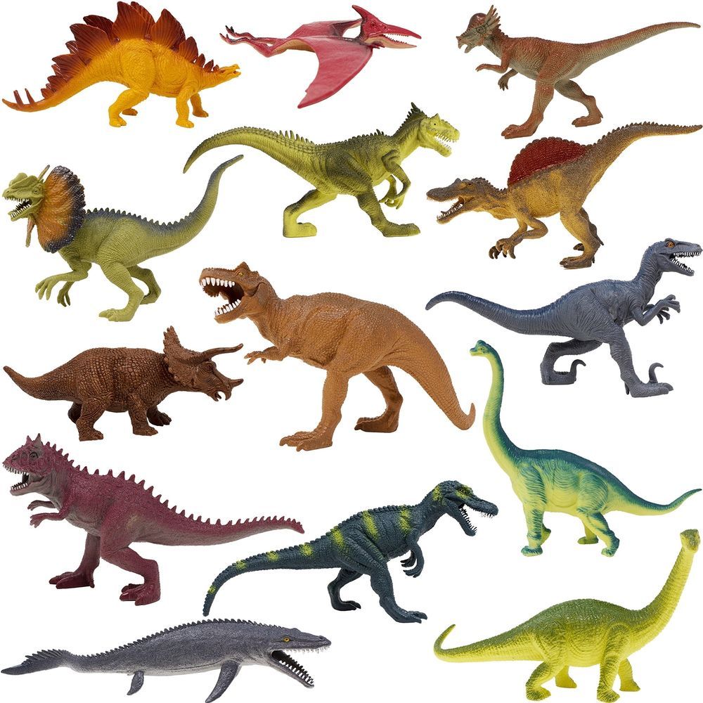 Spinosaurus Velociraptor Raptor Deux Dinosaurs Jouets Modèle Enfants Cadeau De Noël