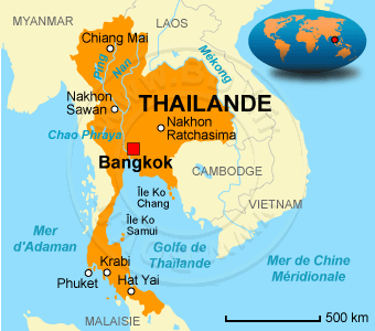 thailande carte du monde