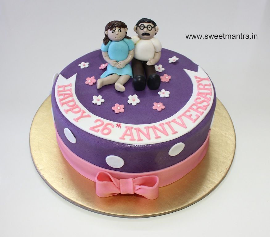 Homemade Eggless Personalized Designer Fondant Love Wedding