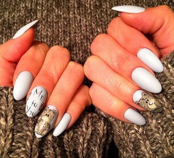 16 Best Teddy Bear Nail Arts | PetPress | Bears nails, Nails, Pink manicure