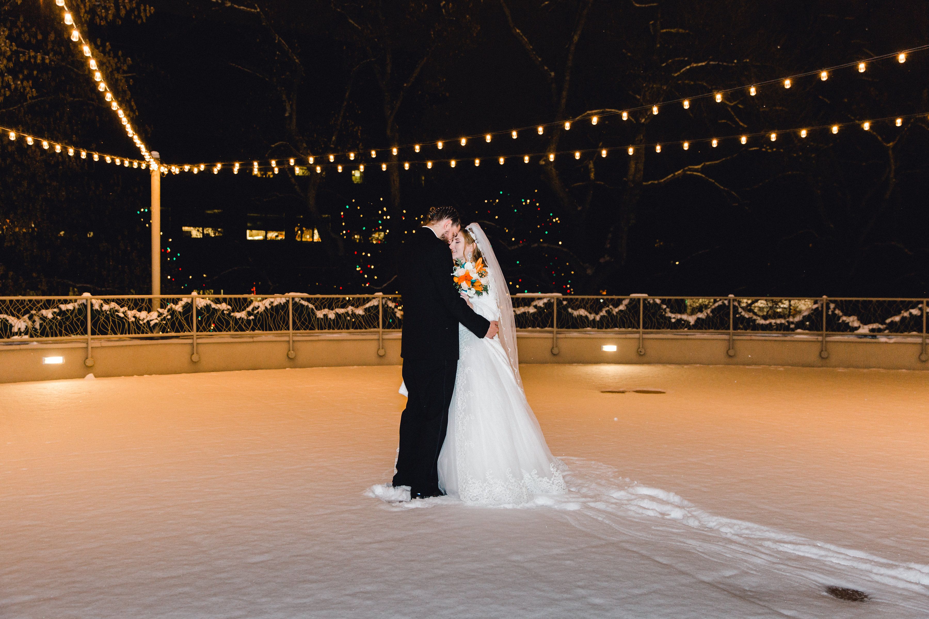 Our rooftop deck is magical in the snow! Book your