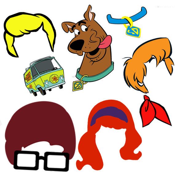 Scooby Doo Printable Photo Booth Prop Pdf 5 99 Via Etsy Idee Anniversaire Anniversaire Dessin Anime