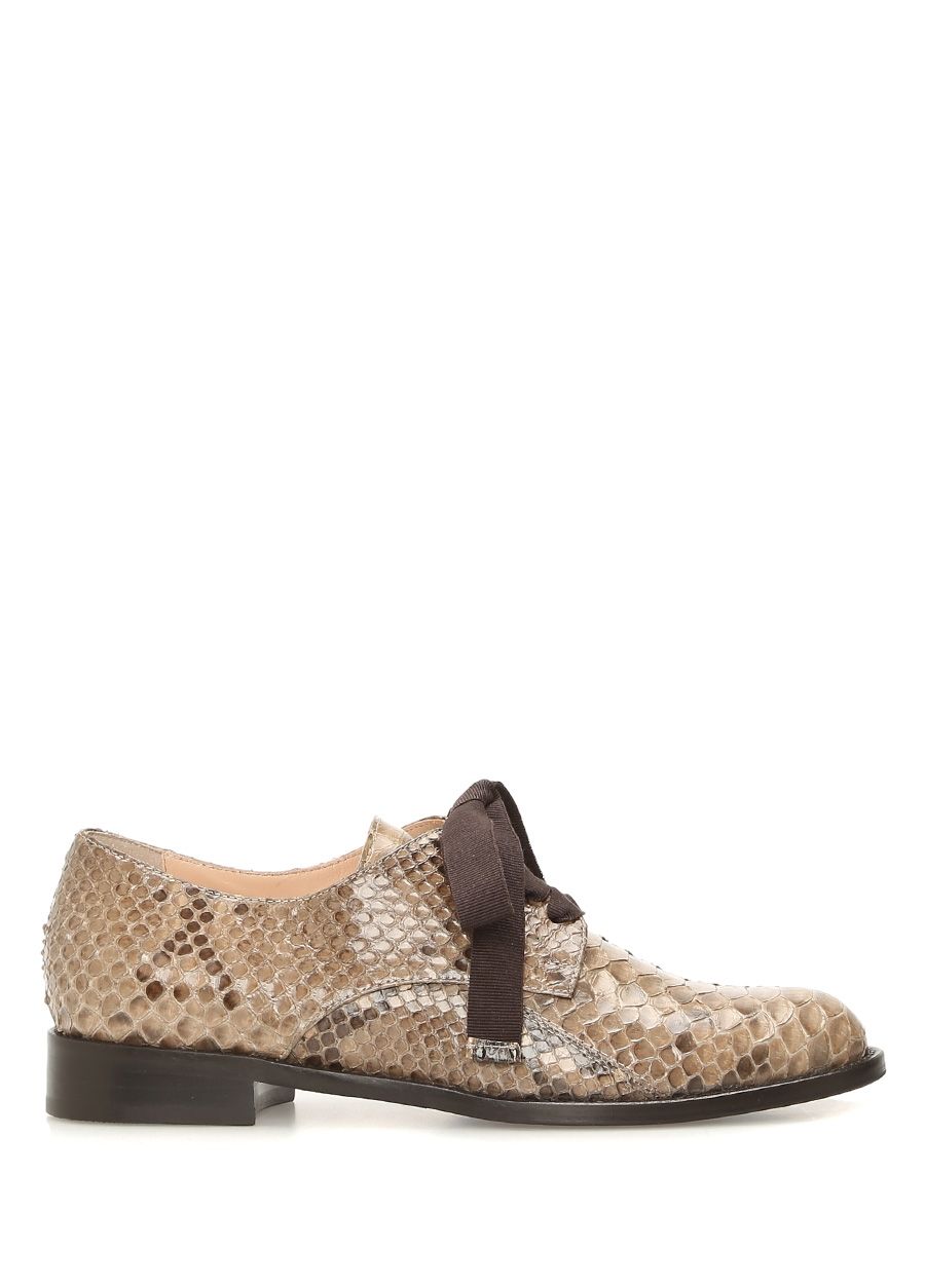Beymen Collection Bej Kahve Kadin Bej Yilan Derisi Desenli Kadin Deri Loafer 581505 Beymen Ayakkabilar Bej Kadin