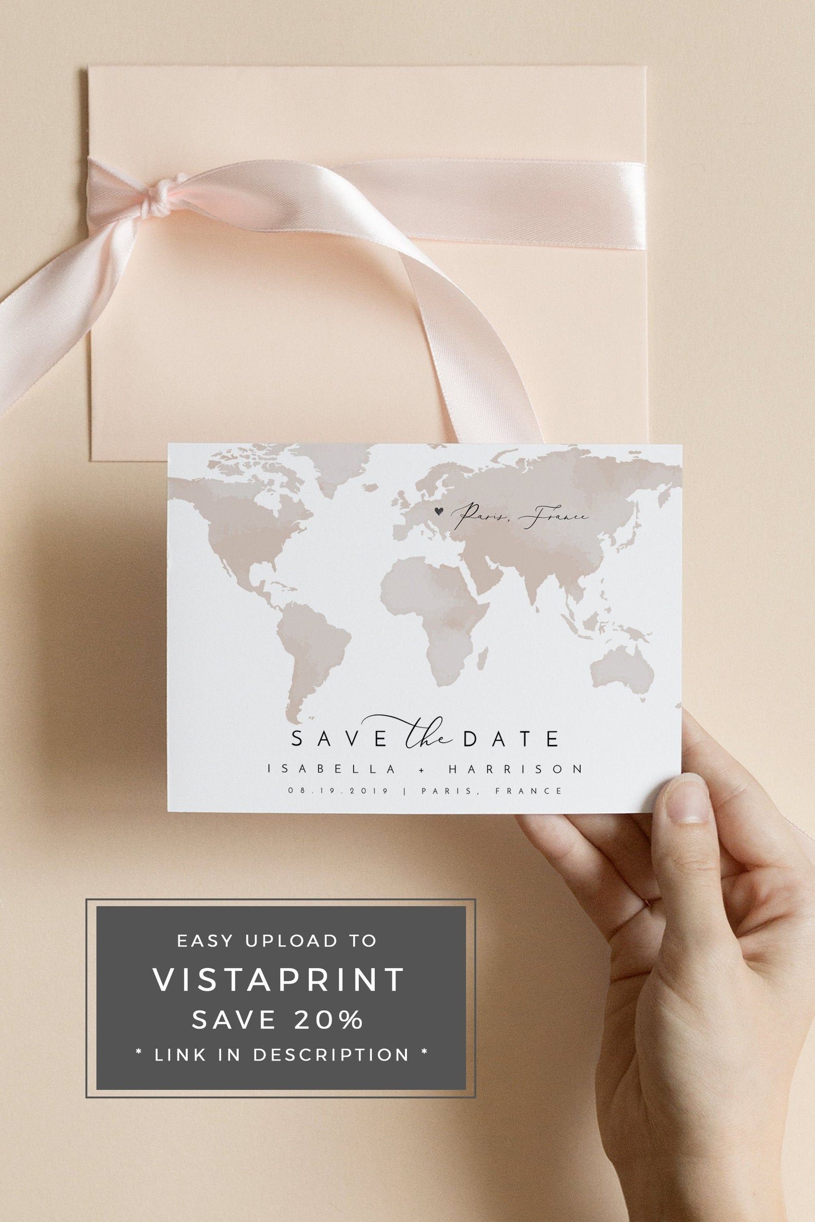 ANY COLOR printable card postcard save the date postcard destination wedding save the date Destination Save the Date save the date map