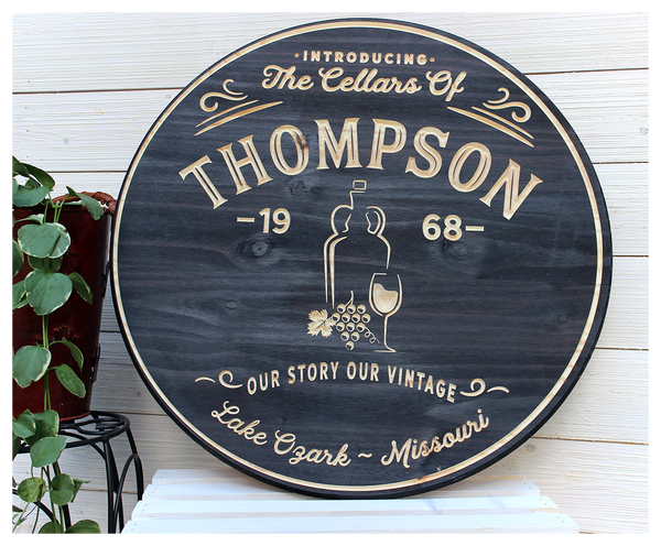 From The Cellars Of Personalized Sign Available in 18