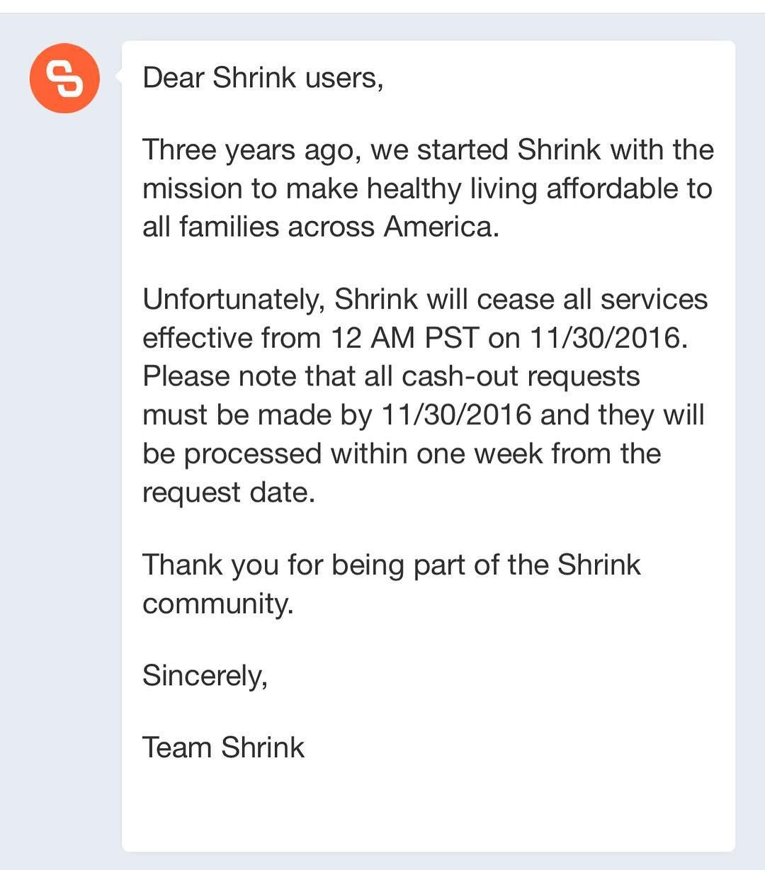 For Those Of You Whom Used The Shrink App For Natural Rebates It